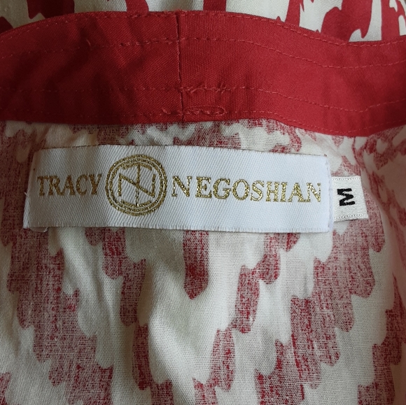 Tracy Negoshian 100% Cotton Long Sleeve V-neck Top Size Medium. - Picture 4 of 9